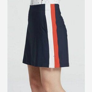 LADY HAGAN Skort NWT 12 Navy Blue Red White Stripe